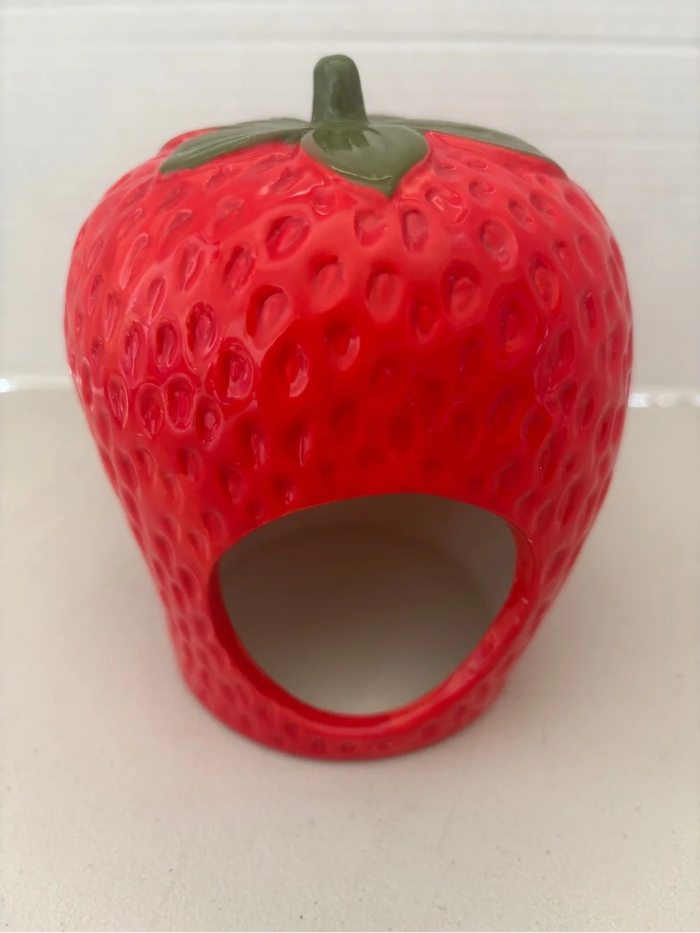 Ceramic Strawberry Small Pet Hideout